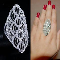 Great style Full Finger Rings, Diamond Rings Design, Gold Rings Fashion, Gold Ring Designs, Diamond Jewelry Designs, Gold Bangles Design, Gold Jewellery Design Necklaces, Fancy Jewellery, Jewelry Design Necklace