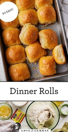 Try these homemade dinner rolls once, and you'll make them forever! Flaky, soft, and buttery, they're an easy, delicious addition to any meal. California Thanksgiving, Lemons Recipes, No Yeast Dinner Rolls, Cozy Fall Recipes, Vegetarian Recipes Dinner Healthy, Entertaining Food, Homemade Dinner Rolls, Eat Pretty, Vegetarian Breakfast Recipes