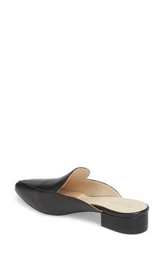 This suede mule's minimalist silhouette provides a fresh update on a classic loafer style. Sizing: True to size. B=medium width. Classic Mules With Contrasting Heel Counter, Elegant Slip-on Synthetic Slippers, Spring Workwear Synthetic Slip-ons, Spring Synthetic Slip-ons For Work, Synthetic Spring Slip-ons For Workwear, Chic Slip-ons With Leather Sole And Low Heel, Office Mules With Sculpted Low Heel, Elegant Pointed Toe Slip-on Flats For Work, Chic Synthetic Flat Slip-ons