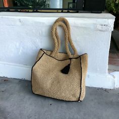 Any woman must have this bag for every fashionista.Whether you keeping it to yourself or gifting someone you care, it will be unforgettable. ✔️I made this beautiful bag from beige natural paper rope which is organic cotton. ✔️Suitable for use as shoulder bag, beach bag or party bag ✔️You can combine your clothes with a straw summer bag on summer days ✔️This bag has a packable form and does not take up space in the suitcase. Unique for holidays ! ✔️There is a large lace figured pocket inside the Straw Beach Tote, Raffia Tote Bag, Crochet Beach Bags, Knitted Bag, Natural Paper, Bag Summer, Raffia Bag, Boho Bags, Straw Bags