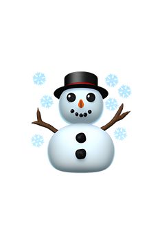 a snowman wearing a hat and scarf