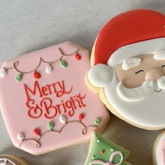 NatSweets on Instagram: "Merry & Bright 🎅🏼" Christmas Sugar Cookie Designs, Christmas Sugar Cookies, Cookie Designs, Deck The Halls, Merry And Bright, Sugar Cookies, Christmas Cookies, Sugar Cookie