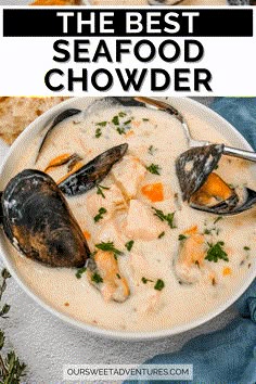 the best seafood chowder recipe in a bowl