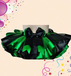 Black and emerald green tutu skirt, good for Halloween and any holidays.  Birthday party outfit.  For girls.   Ribbons trim tutu for girls and can be customized.   My tutus are all made by sewing and ironing.  It has a perfect finish. Rainbow Tutu Skirt. Baby girl tutu dress. Toddler girl tutu skirt. Toddler dress.  sunflower dress baby girl tutu skirt. Girl tutu dress. Tutu skirt for toddlers, babies, and girls.  Can be customized with the colors that you need it.  Christmas dress, first birthday party dress.  Black and Green tutu skirt. Ribbons Trim Tutu outfit. Birthday party outfit.  Baby girl tutu skirt. Tutus for girls. Toddler tutu skirt. The black and green tutu skirt for girls is a delightful and enchanting piece that will surely capture attention. It is carefully crafted using hi Outfit Birthday Party, Ribbon Trim Tutu, Birthday Party Outfit, Green Tutu, Halloween Tutu, Girl Tutu Skirt, Outfit Birthday, Rainbow Tutu, Toddler Tutu