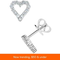 in stock Heart Earrings With Vvs Clarity For Formal Occasions, Brilliant Cut Diamond Earrings For Valentine's Day, Valentine's Day Round Cut Diamond Earrings With Prong Setting, Valentine's Day Heart Cut Diamond Earrings With Prong Setting, Valentine's Day Round Cut Diamond Earrings, Valentine's Day Diamond Cut Heart Earrings, Heart-shaped Diamond Earrings Fine Jewelry, White Diamond Heart Earrings, Heart Shaped Diamond Earrings Fine Jewelry