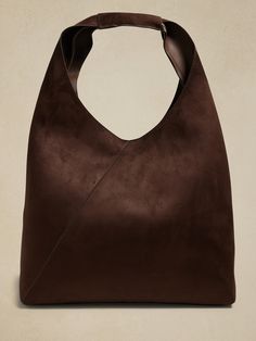 Vegan Leather Slouchy Tote | Banana Republic Factory Slouchy Tote, Suede Tote Bag, Slouchy Bag, Chocolate Brown Color, Boho Trends, Suede Tote, Chocolate Brown Colour, Trending Handbag, Banana Republic Factory