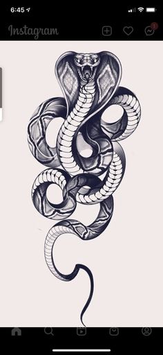 an image of a snake tattoo on the app store's phone screen, which is displaying