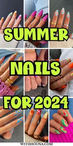 Bright Summer Nails 2024, August Nails Ideas 2024, Summer Nail Art 2024, Summer Nails Inspo 2024, Summer Nails Inspiration, Trending Summer Nails, Bright Summer Nails Designs