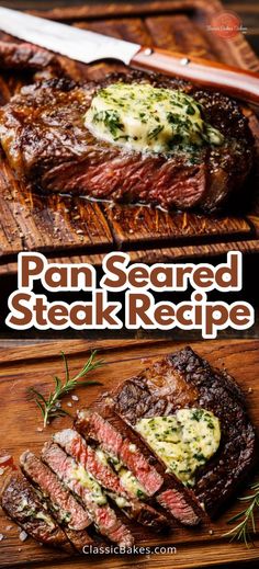 pan seared steak recipe with garlic butter