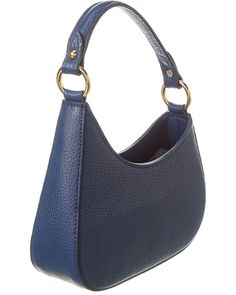 Color/Material: Blue Leather Design Details: Gold-Tone Hardware, Asymmetrical Construction Interior Design Details: Canvas Interior Measures 8.25In Wide X 5.5In High X 2In Deep Top Handle Drops 6In Adjustable And Removable Shoulder Strap Drops 23In Zipper Closure Made In Italy Please Note: All Measurements Were Taken By Hand And Are Approximate; Slight Variations May Occur. Interior Design Details, Leather Design, Blue Leather, Italian Leather, Leather Shoulder Bag, Top Handle, Design Details, Shoulder Strap, Shoulder Bag