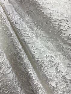 A beautiful, white, floral brocade fabric. It is great for apparel, drapery, and much more. High quality. Sold by the yard. (1 yard= 36 in.) Width is 60 in. All orders will be cut in one continuous piece. Free shipping in US. For any large or wholesale orders, message us. Thank you for your time and business! White Brocade Fabric, White Damask, Wedding Heels, Brocade Fabric, Wedding Board, White Fabric, Material Design, 21st Birthday, White Fabrics