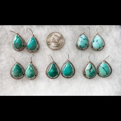 Stunning Turquoise And Pure Sterling Silver Earrings. Gorgeous Natural Turquoise, New And In Original Packaging. Teardrop Shape. Turquoise Teardrop Jewelry Set, Turquoise Teardrop Jewelry With Matching Earrings, Turquoise Teardrop Pendant Jewelry With Matching Earrings, Turquoise Teardrop Earrings For Jewelry Making, Nickel-free Teardrop Turquoise Jewelry, Nickel-free Turquoise Teardrop Earrings, Hypoallergenic Turquoise Sterling Silver Teardrop Earrings, Hypoallergenic Turquoise Teardrop Earrings In Sterling Silver, Hypoallergenic Turquoise Teardrop Jewelry