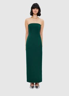 PRODUCT DESCRIPTION Premium textured maxi dressStrapless necklineInvisible side zip closureFitted waistFully lined SIZE & FIT 6 8 10 12 14 16 18 Bust 80 85 90 95 101 107 113 Waist 65 70 75 80 86 92 98 Hip 94 99 104 109 115 121 127 Back length 116 117 118 119 120 120 120 Hem Circumference 87 92 97 102 108 114 120 Amanda is 5’9" (177 cm) and wears a size 8Bust: 31” (82cm) / Waist: 24" (61cm) / Hips: 35” (89cm) Pala is 5’10” (178 cm) and wears a size 12Bust: 39” (99cm) / Waist: 31” (78cm) / Hips: 4 Strapless Midi Dress With Lined Bodice For Evening, Green Evening Dress With Straight Neckline, Strapless Midi Dress With Lined Bodice For Formal Occasions, Green Strapless Dress With Straight Neckline For Evening, Fitted Bodice Bandeau Dress For Cocktail, Bandeau Dress With Fitted Bodice For Cocktail Occasions, Bandeau Dress With Fitted Bodice For Cocktail, Cocktail Bandeau Dress With Fitted Bodice, Strapless Midi Dress With Lined Bodice For Gala