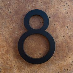 the number 8 is made out of metal