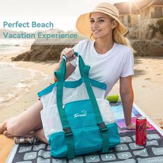 Elevate your beach day with the Tirrinia Mesh Beach Bag with Cooler Compartment, an extra-large tote designed for ultimate functionality and fashion. Perfect for beach trips, poolside lounging, and travel, this spacious and lightweight beach tote offers everything you need to enjoy your day in the sun. Boasting a substantial main compartment, this beach bag features dual mesh pockets on both sides, safeguarding your belongings from dirty. The oversized, leak-proof cooler at the bottom is perfect Cheap Beach Bags With Detachable Strap, Affordable Beach Bag With Detachable Strap, Cheap Rectangular Beach Bag For Poolside, Cheap Crossbody Beach Bag With Removable Pouch, Picnic Gifts, Summer Palette, Mesh Beach Bags, Picnic Essentials, Cooler Lunch Bag