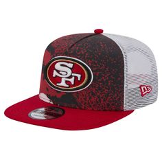 Be as loud and proud as you want to be by wearing this San Francisco 49ers Court Sport 9FIFTY hat from New Era. It features dynamic San Francisco 49ers graphics on the crown, perfect for showcasing your devotion. The snapback closure and mesh backing will ensure you have a comfortable fit every time. Wipe clean with a damp cloth Flat bill Structured fit Imported Snapback Brand: New Era Officially licensed High Crown Material: 100% Cotton - Crown & Bill; 100% Polyester - Rear Panels One size fits 49ers Outfit, Gameday Couture, Nfl San Francisco, Nfl Gear, San Francisco 49ers, Snapback Hat, Fitted Hats, The Crown, Snapback Hats