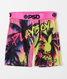 PSD Playboy Beach Club Stretch Boxer Briefs - Yellow/Pink X-Large, Men's Multi Neon printed 7 breathable stretch boxer briefs Wide soft elasticized no itch waistband Contoured micro-mesh sealed pouch Flex fit flatlock seams. 88% Polyester 12% Elastane. Machine wash cold. Only non-chlorine bleach when needed. Tumble dry low. Do not iron.. MEN'S PSD BOXER SHORT SIZE CONVERSION CHART Boxer Size S M L XL XXL Waist Size 28-32 32-34 36-38 40-42 44-48 *Conversion sizes may vary. Measurements based on s Sporty Pink Boxer Briefs For Sports, Pink Sports Bottoms With Graphic Print, Pink Sports Shorts With Graphic Print, Pink Sports Boxer Briefs, Sporty Multicolor Boxer Briefs For Streetwear, Summer Streetwear Letter Print Boxer Briefs, Multicolor Sports Boxer Briefs, Casual Multicolor Boxer Briefs With Graphic Print, Psd Boxers