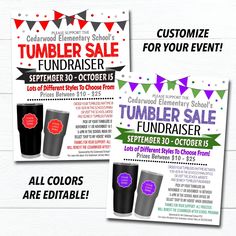 Tumbler Fundraiser Flyer, Coffee Cup To Go Mug Sales Invitation, School Pto Pta Church Product Sales, Self Editing INSTANT DOWNLOAD Template Tumbler Fundraiser, Hospital Staff Appreciation, Creative Fundraising, Self Editing, Staff Appreciation Week, Staff Morale