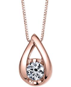 Classic Rose Gold Diamond Necklace, Classic Rose Gold Sterling Silver Diamond Necklace, Rose Gold Diamond Teardrop Necklace, Pear-shaped Jewelry With Tension Setting As Gift, Rose Gold Teardrop Diamond Necklace Fine Jewelry, Fine Jewelry Rose Gold Teardrop Diamond Necklace, Classic Rose Gold Solitaire Necklace In Sterling Silver, Classic Rose Gold Sterling Silver Solitaire Necklace, Pear-shaped Rose Gold Necklace For Formal Occasions