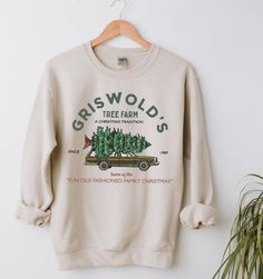 Shipping from the US. Easy 30 day return policy, 100% cotton, Double-needle neck, sleeves and hem; Roomy Unisex Fit. Griswold Christmas, Vintage Christmas Sweaters, Tree Farm, Knitted Romper, Sweatshirt Christmas, Look Plus, Vintage Sweatshirt, Christmas Sweatshirts, Shop Policies