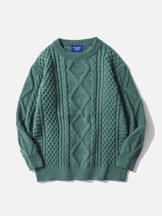 Aelfric Eden Retro Rory Gilmore Knit Sweater[Recommended by@juicyjrock Autumn Fashion Women Fall Outfits, Aelfric Eden, Pullover Mode, Matching Sweaters, Moda Retro, Winter Chic, Round Neck Sweater, Retro Mode, Woven Pattern