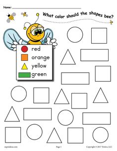 the worksheet for preschool to learn how to draw and color shapes with pictures