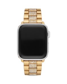 Michael Kors Apple Watch Glitz Gold-Tone Stainless Steel Bracelet Apple Watch Bracelets, Apple Watch 38mm, Apple Watch Strap, Stainless Steel Band, Steel Bracelet, Michael Kors Watch, Watch Strap, Stainless Steel Bracelet, Apple Watch Bands