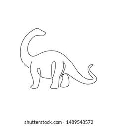 a line drawing of a dinosaur on a white background