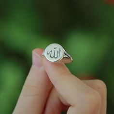 Custom Arabic Signet Ring will be handmade with your desired, This ring will be great gift for your favorite people, Family member and girlfriend. You will love this dainty Ring * Material: High Quality Solid 925 Sterling Silver FINISH: sterling silver-gold plated- rose gold plated ★ HOW TO PLACE YOUR ORDER; *Please select your desired material from the menu while adding to card. Please write your desired SIZE-NAME-MATERIAL choice as a note at check out. (You may leave the note on the personaliz Nickel Free Signet Ring As Gift, Adjustable Sterling Silver Spiritual Signet Ring, Spiritual Sterling Silver Engraved Ring Gift, Nickel-free Sterling Silver Signet Ring Gift, Nickel-free Engraved Silver Ring As Gift, Nickel-free Silver Engraved Ring Gift, Hypoallergenic Spiritual Wedding Jewelry, Hypoallergenic Spiritual Jewelry For Wedding, Sterling Silver Signet Ring As Gift