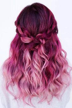 Magenta Hair Colors, Pink And Purple Hair, Pink Ombre Hair, Magenta Hair, Scene Girl, Cute Hair Colors, Ombré Hair, Hair Color Purple, Hair Color Pink