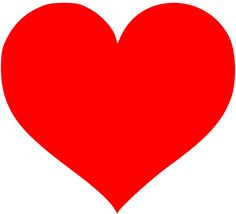 a red heart on a white background