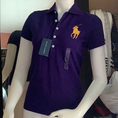 Ralph Lauren The Skinny Polo Shirt Sz Small Nwt Ralph Lauren Collared Tops, Ralph Lauren Tops, Color Purple, Polo Ralph, Polo Shirt, Ralph Lauren, Womens Tops, Purple, Women Shopping