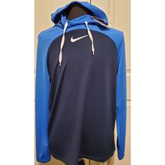 New With Tags. Nike Men's Dri-Fit Academy Pro Pullover Hoodie Size Large Dh9232-451. Has Invisible Thumb Loops On Cuffs. Armpit-To-Armpit Measurement Is About 23" Across. Comes From Smoke-Free Environment. Thanks For Your Interest. Blue Moisture-wicking Hooded Hoodie, Blue Moisture-wicking Hoodie, Nike Long Sleeve Hoodie For Light Sports, Blue Hooded Moisture-wicking Sweatshirt, Blue Hooded Sweatshirt With Moisture-wicking, Functional Blue Hooded Top, Nike Team-colored Long Sleeve Hoodie, Nike Blue Functional Hoodie, Nike Blue Hoodie With Adjustable Hood