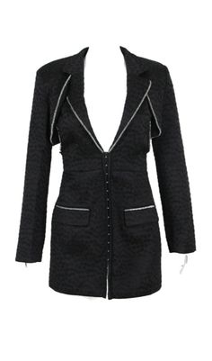 BLACK POLYESTER BLAZER DRESS Blazer Dress Black, 26 December, Dress Event, Dress Blazer, Dress Weights, Outfit Party, Event Dress, Crystal Trim, Blazer Set