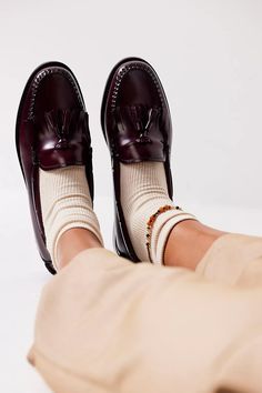 G,H. Bass Esther Kiltie Tassel Loafers | Free People Kiltie Loafers, Loafers Outfit, Tassel Loafers, G H, Baggy Jeans, Boho Clothing, Loafers For Women, Leather Loafers, Sock Shoes