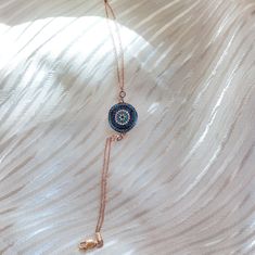 Silver Blue Evil Eye Bracelet🧿 ✔Handmade silver bracelets ✔925 sterling silver ✔Preserves its shine for a long time ✔Ready for shipping Material: 925 Sterling Silver Rose Gold Plated Evil eye diameter: 1.60cm-1.60cm Bracelet length: 20 cm/ 7.87 in. You may choose it as an anniversary or birthday gift.🤍 If you have a question please don't hesitate to contact me.  YOU MAY USE THE EXPRESS SHIPPING OPTION TO GET YOUR ORDER FASTER. Express shipping send by UPS, TNT, and FedEx. Delivery time:  *Europe 2-4 business days, *USA- Canada 3-7 business days, *Everywhere else 5-10 business days. **Please share your phone number with me in case of cargo returns. Feel free to view my other accessories; https://www.etsy.com/shop/aliveaccessories Thank you for visiting my shop! Turquoise Bracelet Jewelry Gift, Turquoise Fine Jewelry Bracelets For Gift, Blue Adjustable Chain Fine Jewelry, Blue Fine Jewelry With Adjustable Chain, Sterling Silver Turquoise Evil Eye Jewelry, Sterling Silver Rose Gold Evil Eye Jewelry, Sterling Silver Evil Eye Jewelry In Rose Gold, Blue Sterling Silver Jewelry With Adjustable Chain, Rose Gold Sterling Silver Evil Eye Jewelry