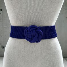 80s royal blue elastic belt, vintage stretchy waist wear, blue flower buckle, fabric sash, summer spring fashion statement, boho hippie look Embrace the nostalgic allure of the 80s with our Vintage Royal Blue Elastic Belt--an iconic piece that transcends time. This stretchy waist wear, reminiscent of an era defined by bold self-expression, is adorned with a captivating blue flower buckle, infusing a touch of whimsical charm. Crafted for comfort and style, the elastic belt effortlessly complements your silhouette, making it a versatile addition to your summer and spring wardrobe. The fabric sash, generously draped, adds an element of boho hippie flair, creating a fashion statement that resonates with carefree elegance. Whether cinching a flowing summer dress or enhancing the laid-back vibes Belt Collection, Hippie Accessories, Vintage Tie Dye, Purple Belt, Fabric Rose, Tie Dye Fabric, Dye Fabric, Hippie Look, Blue Belt