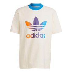 adidas originals Adicolor 70s Premium Trefoil T-shirt 'Wonder White' IP6967 Adidas Multicolor Graphic Print T-shirt, Adidas Multicolor Crew Neck T-shirt, Spring Adidas Logo T-shirt In Relaxed Fit, Spring Adidas Logo T-shirt With Relaxed Fit, Spring Adidas Logo Relaxed Fit T-shirt, Retro Sports T-shirt For Spring, Spring Adidas Logo Cotton T-shirt, Adicolor 70s, Big Tshirt