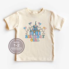 Birthday Girl Disney Castle Shirt Disney Birthday Shirt - Etsy Birthday Shirts For Disney World, Disney First Birthday Shirt, 2nd Birthday Disney Shirts, First Birthday Disney Outfit, Disney Birthday Shirt Girls Kids, Birthday Girl Disney Shirt, Disney Castle Birthday Party, Disney Castle Birthday, Disney Birthday Outfit