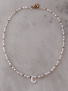 Handmade Necklace. Length: 16” Freshwater pearls. Necklace Homemade, Pearl Necklace Aesthetic, Small Pearl Necklace, Simple Necklace Designs, Simple Pearl Necklace, New Craft Ideas, Girl Products, Necklace Aesthetic, Beaded Jewelry Necklaces