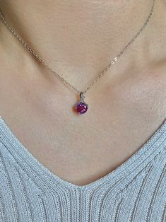 These gorgeous, timeless pieces features stunning alexandrite and hand picked natural crystals. ✦ DETAILS ✦ ✧ Pendant is about 1.5 inches ✧ Sterling Silver 925✧ Chain - 16 inch with 2 inch extender.  ✧ This necklace will arrive in a Kherish velvet box ready to gift. Dazzling Gemstone Round Pendant Necklace, Dazzling Ruby Gemstone Necklaces, Fine Jewelry Sapphire Jewelry In Purple, Purple Gemstone Necklace With Oval Pendant, Elegant Amethyst Round Pendant Jewelry, Purple Gemstone Oval Pendant Necklace, Fine Jewelry In Purple Sapphire, Elegant Purple Round Pendant Necklace, Sapphire Gemstone Round Pendant Necklaces