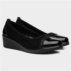 Shoe Zone, Black Wedge Shoes, Wedge Shoe, Black Wedge, Shoe Style, Wedge Shoes, Wedges, Buy Online, Black