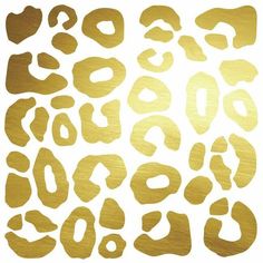 gold foiled animal print on white paper