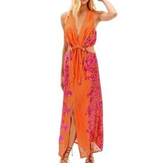 Nwt Vix Cut Out Dress. Size Large. It Is Absolutely Beautiful But Just Doesn't Fit Me. Pink Sleeveless Maxi Dress Beach Cover-up, Pink Sleeveless Beach Dress For Party, Sleeveless Pink Beach Dress For Party, Pink Halter Neck Maxi Dress For Beach Season, Chic Pink Maxi Dress For Beach Cover-up, Pink Midi Dress For Beach Party, Pink Midi Dress For Beach Season Parties, Pink Maxi Dress For Summer Parties, Pink Halter Neck Midi Dress For The Beach