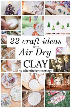 twelve craft ideas with air dry clay