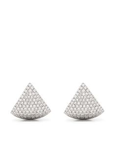 14kt white gold pavé-set diamonds polished finish for pierced ears Please consider that this is sold as a single earring. Gold Diamond Stud Earrings, Gold Diamond Earrings Studs, Gold Diamond Studs, Demi Fine Jewelry, Diamond Stud Earrings, Diamond Stud, Fine Earrings, Single Earring, Pierced Ears