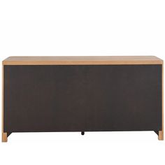 the sideboard is made out of wood and has a dark brown finish on it