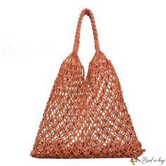 Bird in Bag - Day beach hollow woven shoulder bag new fashion popular cotton thread casual beach handheld female Luxury Purses, Street Trends, Bird In Bag, Cotton Thread, Drawstring Backpack, Bags Handbags, New Fashion, Thread, Street Style