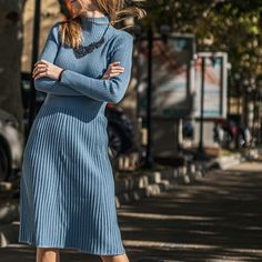 FREE SHIPPING Women Turtleneck Slim Long Sweater Dress L0253 Spring Ribbed A-line Sweater Dress, Long-sleeve Ribbed Dress, Casual Fitted Long Sleeve Dress, Casual Long Sleeve Fitted Dress, Long Blue Winter Dress, Casual A-line Midi Dress With Ribbed Detail, Casual A-line Ribbed Midi Dress, Spring A-line Ribbed Sweater Dress, Casual Long Sleeve Dress For Fall