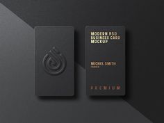 the modern business card mockup is ready to be used for your company's logo